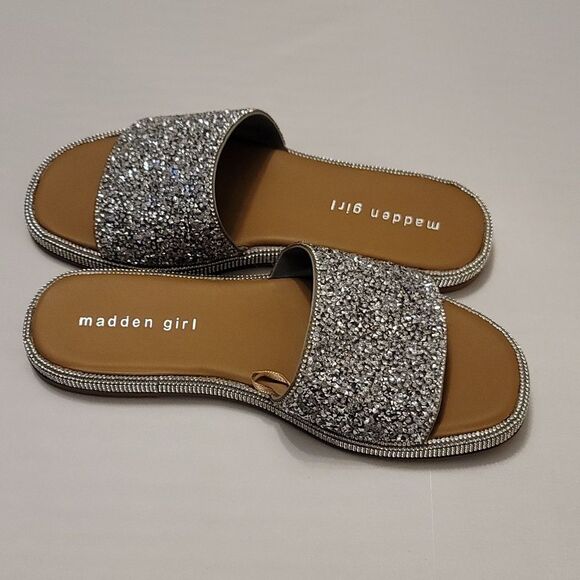 BRAND NEW Madden Girl BIJOUR WOMEN's RHONESTONE SLIDE SANDAL R3 - Picture 8 of 16